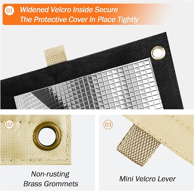 3-Way Opening Backflow Preventer Pipe Insulation Cover (5°F) - Irrigation Sprinkler Valve Cover - Water Well Pump Cover - Sturdy 5 Layers for Winter Freeze Protection (80" W x 70" H, Beige
