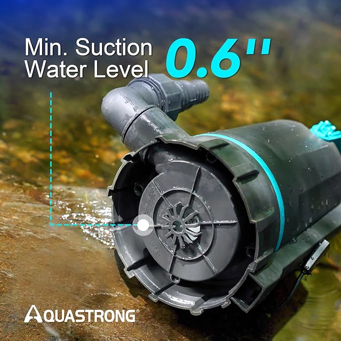 Aquastrong Automatic Sump Pump, 1/2 HP Submersible Water Pump, 3159 GPH Utility Pump High Flow Water Removal for Swimming Pool, Garden Pond, Basement, Window Wells with 10ft Long Power Cord