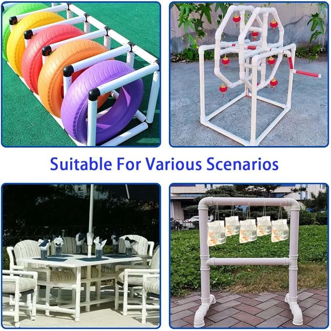 YSIL PVC Fittings Elbow Furniture Grade Connector 5 Way 3/4 Inch 10Pcs for DIY PVC Structure and Frame,Fits 3/4" Sch 40 PVC Pipes