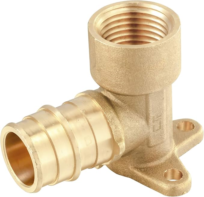 (Pack of 2) EFIELD Pex A Expansion Brass Fitting 3/4"x 1/2" Female NPT Drop-ear Elbow, ASTM F1960,(PEX1960086)