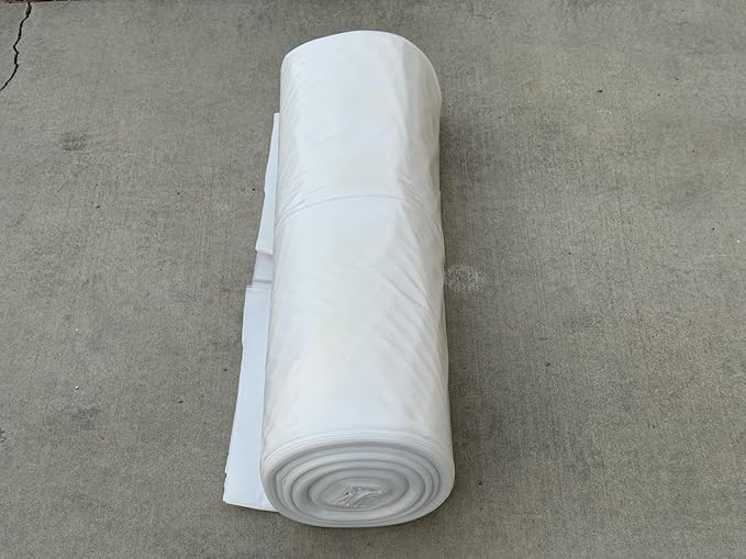 6 Mil Clear Vapor Barrier – Polyethylene Visqueen (USA Made) - Sandbaggy (20 ft x 50 ft, 1)