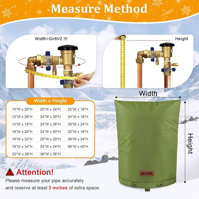 Backflow Preventer Cover (5°F) Heavy-Duty 5-Layer Insulated Enclosure, Freeze & All-Weather Protection for Outdoor Pipe, Irrigation Sprinkler Valve, Well Water Pump & PVB, 14" Wx18 H Green