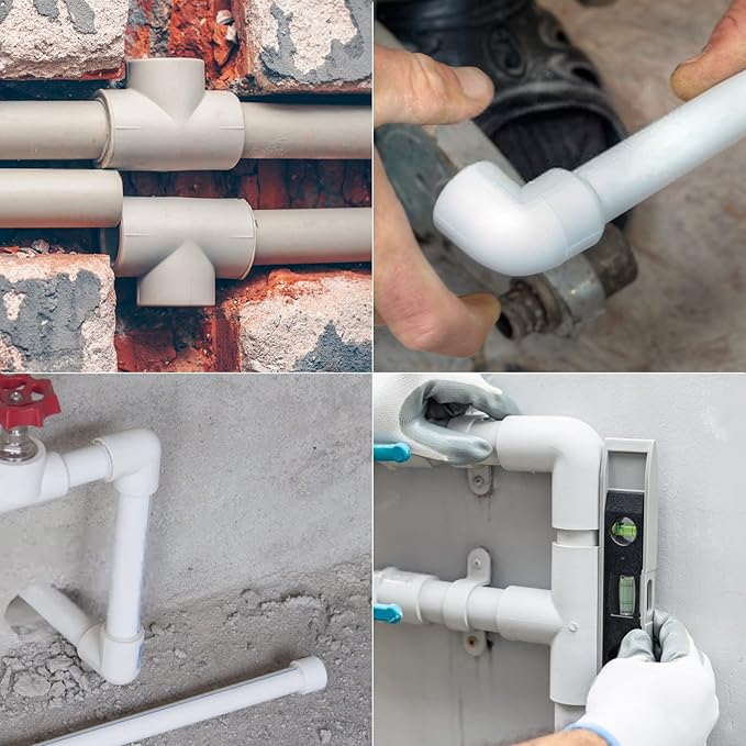 GASHER 25PCS PVC Pipe Fitting 1/2" PVC 90 Degree Elbow, Furniture Grade Pipe Socket Fittings, For Home or Industrial