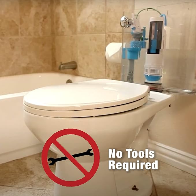 Danco HYR451T HyrdroRight Universal Water-Saving Toilet Repair Kit with Dual Flush Valve, Lever Handle, White, HYR451T