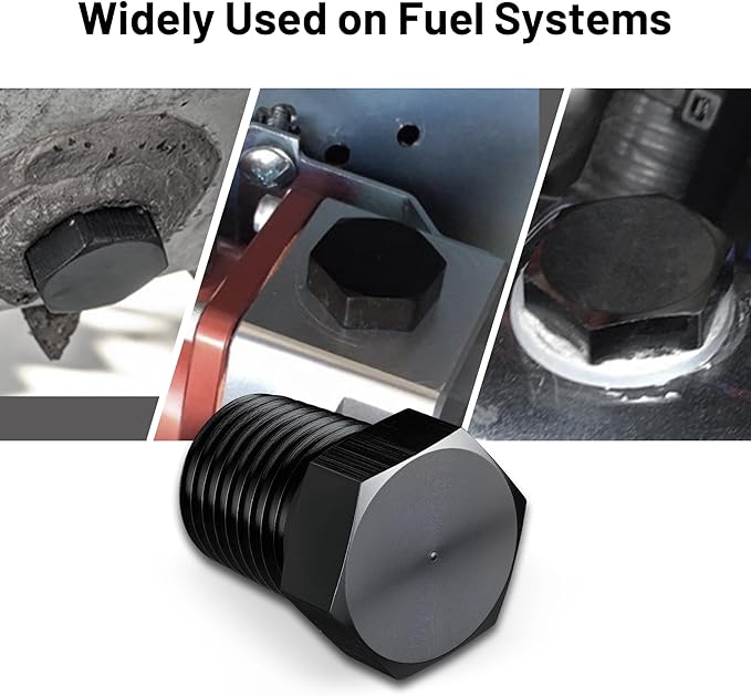 EVIL ENERGY 1/4" NPT Plug Male Hex Head Fitting Adapter Aluminum Black
