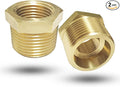 Brass 3/4" NPT Male to 1/2" Female Reducer Bushing, Brass Pipe Hex Bushing NPT Male to Female Pipe Fitting Adapter for Reduce Pipe (3/4”mnpt-1/2”fnpt)