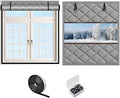 Thermal Window Cover for Wintern, Window Insulation Kit Blackout Oxford Curtain, Thicken Warm Waterproof Attic Insulation Blanket, Draft Blocker in Home RV 38 39 47 57 62 63in(Grays,51x47in)