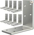 (8PCS) L Brackets Heavy Duty,90 Degree Angle Bracket,Galvanized Corner Brace, Angle Iron,for Wood 90 Degree L Shape Bracket,3"x3"Metal Angle Shelf for Wood Beams Framing Fence