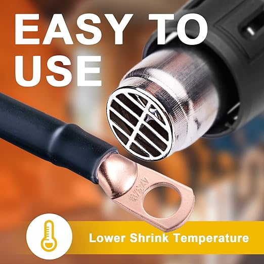 TKDMR 13 Ft 1-1/4" Heat Shrink Tubing - 3:1 Ratio Marine Grade Heat Shrink,Wire Cable Adhesive Lined Tube Insulation Seal Against Moisture Corrosion and Air Leakage.Black