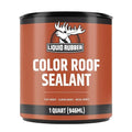 Liquid Rubber Color Waterproof Sealant - Elastomeric Roofing Coating for Flat or Slope Roofs & Foundations - DIY Paint & Leak Repair Membrane Compatible with Metal & Concrete - Dark Gray, 1 Quart