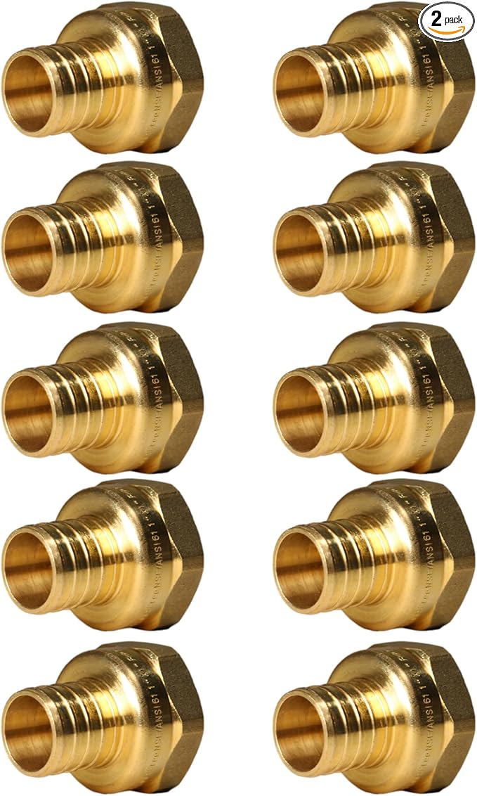 XFITTING 1 inch Pex x 1 inch Female NPT Adapter, 23-4-3=2X, 2 Pieces