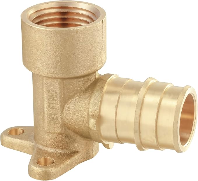 (Pack of 2) EFIELD Pex A Expansion Brass Fitting 3/4"x 1/2" Female NPT Drop-ear Elbow, ASTM F1960,(PEX1960086)