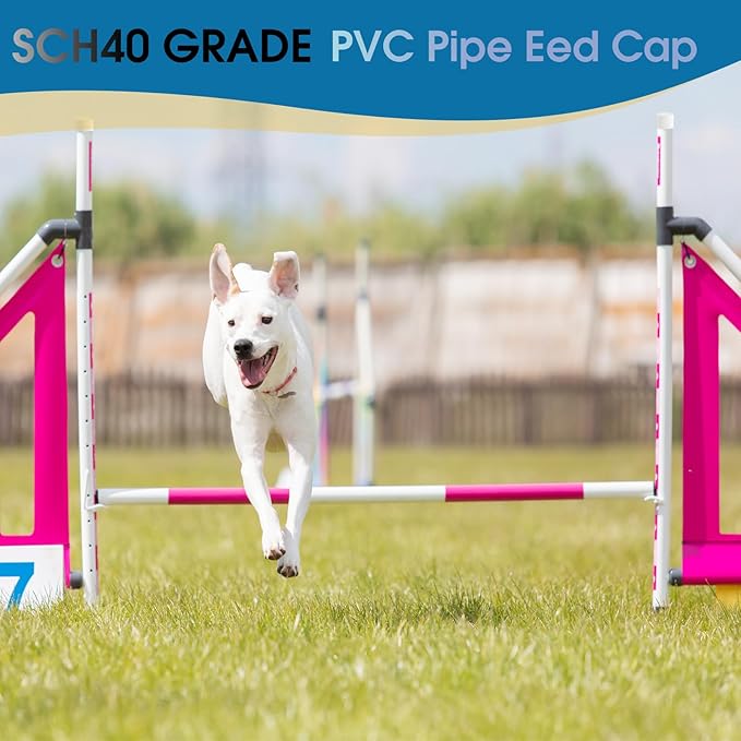 1/2" PVC Pipe End Cap Fitting, 30PCS SCH40 Furniture Grade PVC Pipe Plug Adapter, White Pipe Slip End Caps Sockets for Built Furniture DIY Garden Shelf