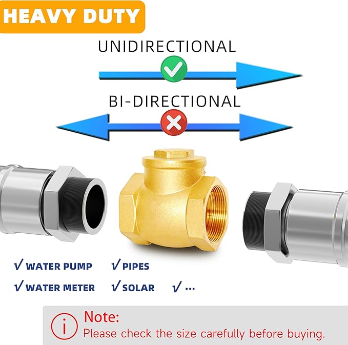 4" NPT Horizontal Check Valve, Brass Non Return Swing Check Valve to Prevent Water Backflow, Level One Way Counterflow Valve to Prevent the Medium Backflow for Oil Water Gas Air（4", DN100）