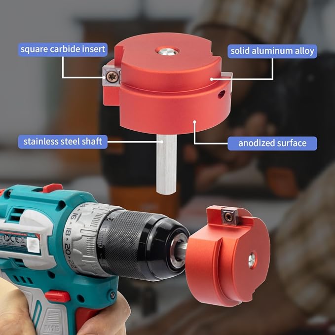 2 Wings PVC Pipe Reamer, Plastic PVC Pipe Fitting Saver Kit Fit into Standard 1/2" Drills 4inch Head Socket Saver Tool