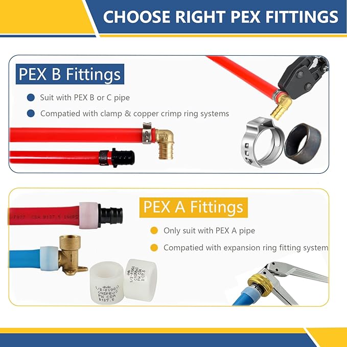 1 X 3/4Inch PEX-A Expansion Fittings,F1960 Brass Elbow,PEX Expansion Fittings Elbow For Pex A Tubing（100 PACK)(PEX1960039-100Pack)