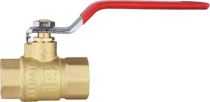 (Pack of 2) EFIELD 1/2 Inch 600 WOG FNPT Heavy Duty Full Port Brass Ball Valve FIP Threaded,(VALVE034-2PCS)