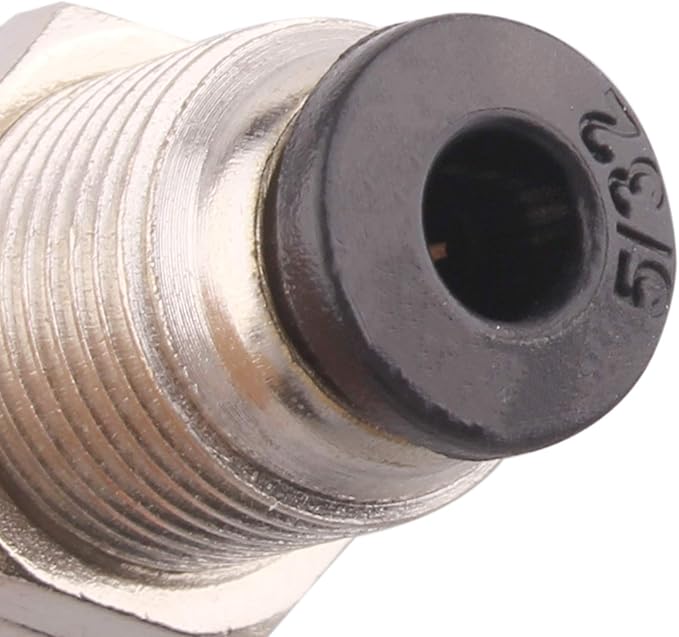 Bulkhead Union Push to Connect Tube Fitting 5/32 Inch Tube OD Double Threaded (5 Packs)