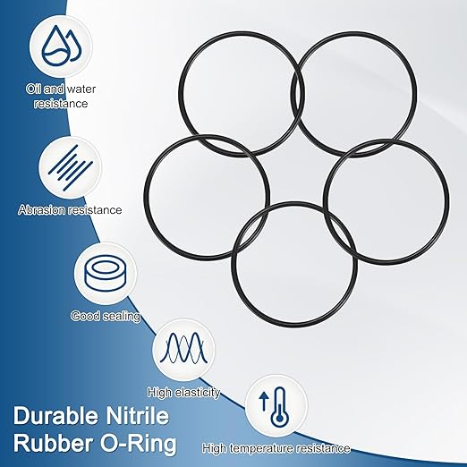 5-Pcak Nitrile Rubber O-Rings, 72mm ID, 80mm OD, 4mm Width, Metric Sealing Washer Gasket for Automotive Machine Plumbing/Faucet/Air or Gas Connections, Resists Oil and Heat