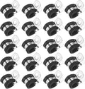 20-Pack Cable Clamps, 25/64 Inch/ 10 mm 304 Stainless Steel Rubber Cushioned Insulated Cable Clamp R Shape Metal Holder for Tube/Wire/Pipe/Loop Installation
