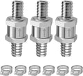 EVIL ENERGY 3/8" (10mm) Check Valve, 3 Pcs Aluminum One Way Fuel Check Valve for Gasoline, Diesel & Coolant with Universal Hose Clamps, Silver