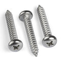#8 x 1 Inch Pan Head Wood Screws, Phillips Drive, Stainless Steel 304 (18-8), Self Tapping for Wood, Sheet Metal Screws, 50 Pack
