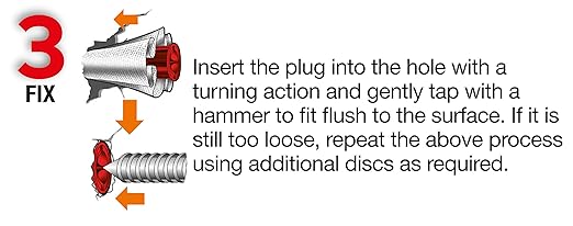 (50 Discs) - Fixing Wall Anchors Fast! Ideal for Loose Wall fixtures Such as Curtain Rails, Toilet roll Holders. Ideal for Drywall and Masonry.