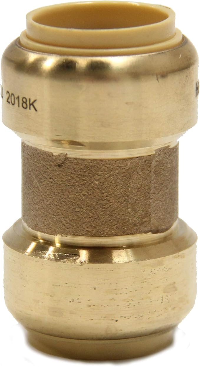 EFIELD 1-Inch Straight Coupling Push-Fit Fitting to Connect Pex, Copper, CPVC With Disconnect Clip,UPC Certifired,(PF009)
