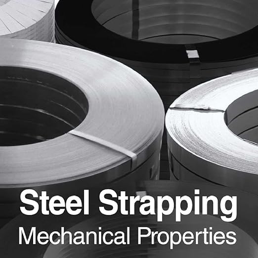 8NET Steel Strapping Band, 3,080' Length x 1/2'' Width x 0.020'' Thickness (1,170 lbs Break Strength), Cut Resistant Pallet Banding, Heavy Duty Metal Strap (20 Rolls)