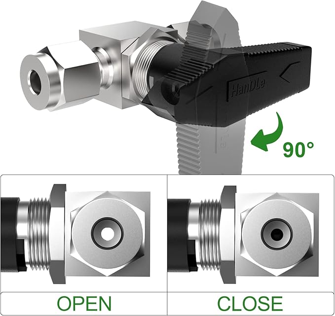 TAISHER 1PCS 316 Stainless Steel Compression Valve, 3/4" Tube OD x 3/4" Tube OD Straight Adapter