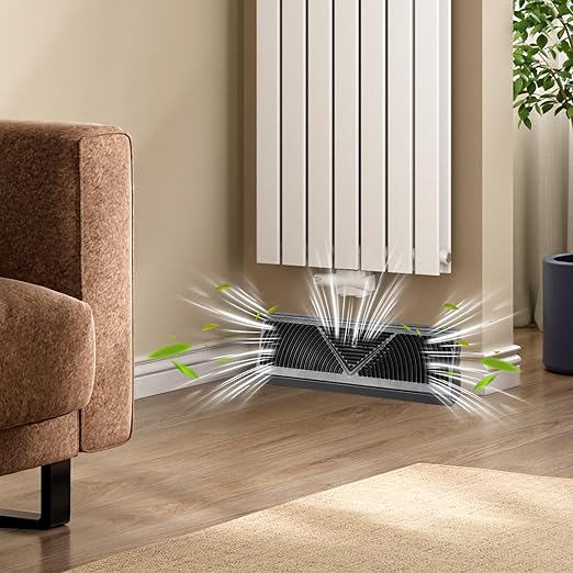 2 Pcs Baseboard Register Vent 18 Inch Duct Opening Size Baseboard Vent Covers Diffuser Adjustable Corner Return Air Grille for Home Floor Wall Air Flow Control (2, Black, 18 Inch)