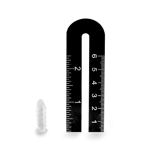 THE CIMPLE CO Ribbed Plastic Conical Anchors - for Concrete, Stucco, Brick, Drywall, and Similar - Kit of 50 Anchors