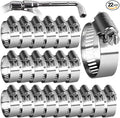 22 Pack Stainless Steel Hose Clamps - Adjustable 3/4'' - 1-1/4'' (18-32mm) Worm Gear Hose Clamps with a Socket Wrench for Plumbing,Automotive And Mechanical Application