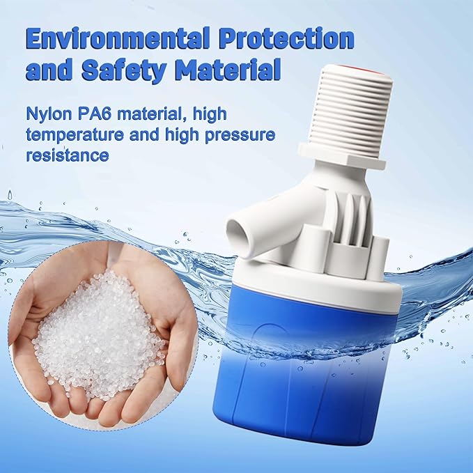 2 Pack 3/4" Water Float Valve Inside Type, 3/4 Inch Top Inlet Automatic Water Level Control Valve Uesd for Water Tank, Swimming Pools, Livestock Tanks, Aquaculture, Aquariums