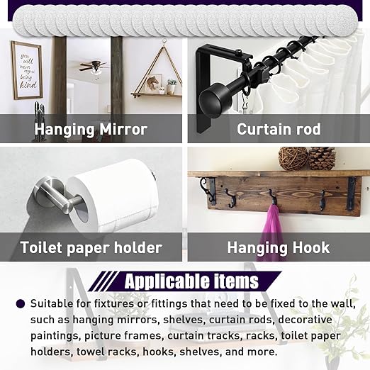 30 Pcs Drywall Anchor Repair Kit Solve Loose Wall Plugs Fast - Ideal for Curtain Rails, Towel Racks, Toilet Paper Holders and More Anchor Hole Patch (3.35 in)