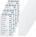 4 Pieces Chore Chart for Kids to Do List Chores Boards Plastic RV Checklist Boards Memo Detachable Message Checklist Slider Schedule Planning Chart with 8 Cardstock for Check Items(White)
