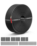 NAOEVO 10 Gauge Wire 2 Conductor Electrical Wire, 10 AWG Stranded PVC Cord, 12V Low Voltage/Tinned Copper/Flexible Cable for Automotive Wiring, Lamp Cord, Marine Cable (50FT)
