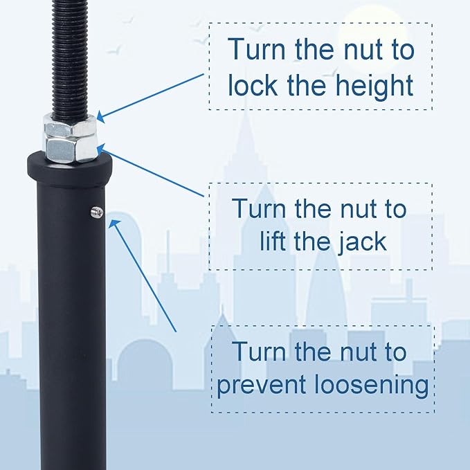 2 Pack U-Shaped Floor Jack, Heavy Duty Adjustable Steel Telepost with U-Head for 4x2, 4x4, 4x6 Joists, 9-13 Inch Adjustment Range, Screw Jack Post for Beam Support & Leveling