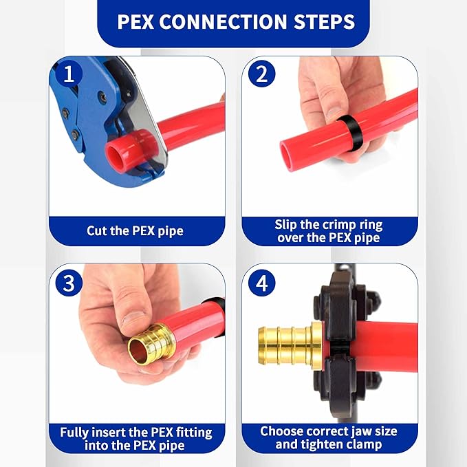 (15 Pack) Lidertik Copper to PEX Fittings 1/2 inch, 1/2" PEX-B F1807 x 1/2" Female Sweat Adapter Brass