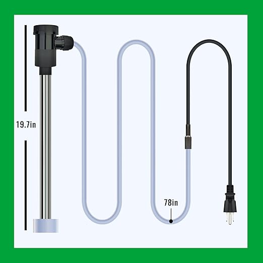 3500W 240V Fully Submersible Water Heater for Hot Tub & Above Ground Pool – Portable Immersion Electric Heater with Wifi Timer & Temp Control for Inflatable Pool, Baptism pool & Bathtub
