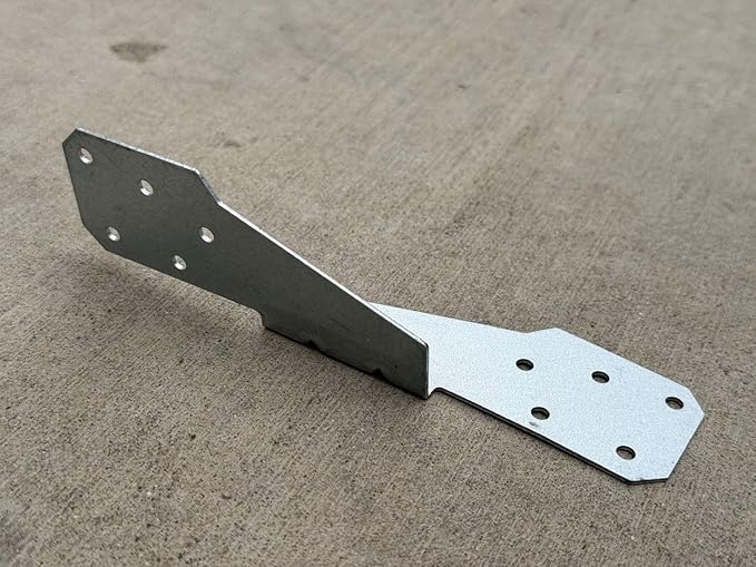 Sandbaggy Single-Sided Hurricane Ties - Hot Dipped Galvanized, 18 Gauge - Structural Wood Framing Connectors for Rafters, Trusses, Deck Joists (Single-Sided, 10, Count)