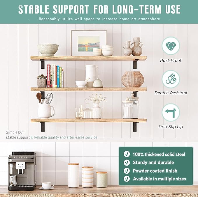 Countertop Support Brackets 4 Pack L Bracket Countertop Brackets 18" x 8" x 2.5" Heavy Duty 3/8" Thick Shelf Brackets Metal Corbels L Shape Bracket for Wood Shelf/Quartz/Granite/Concret Countertops