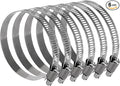 9.5 inch stainless steel hose clamp, adjustable metal worm gear assortment kit for water pipe (6 pcs)