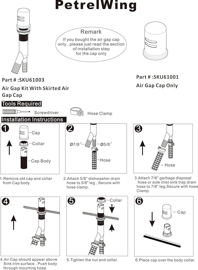 ORB Dishwasher Air Gap Cover only, Skirted, Replacement air gap dishwasher,Solid Brass, Oil Rubbed Bronze Finish
