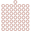 MECCANIXITY Silicone O-Ring 13mm ID 17mm OD 2mm Width Metric VMQ Sealing Gasket Replacement 50A Durometer for Plumbing Compressor Faucets Valves Repair (Red, Pack of 50)