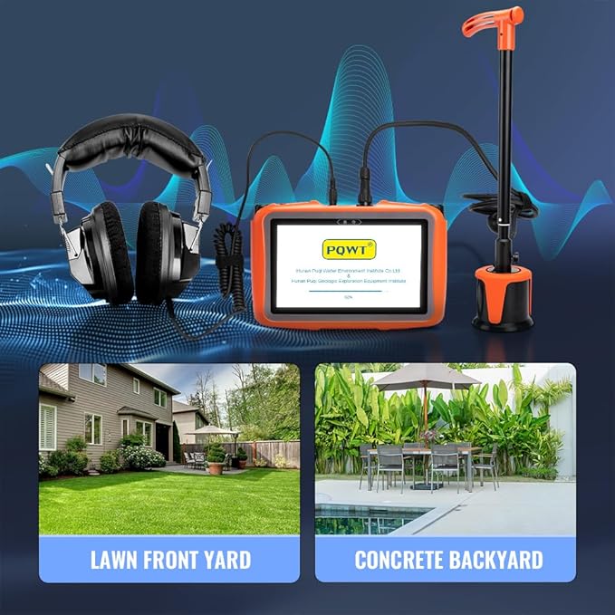 PQWT L2000 Plumber Tool Pipe Water Leak Detector for 5M Different Pipeline Outdoor