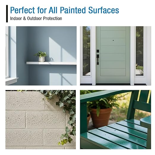 Rain Guard Paint Sealer Concentrate SP-9002 | Makes 2 Gallon | Protects Painted Concrete, Wood, Stone | Silane/Siloxane Acrylic Waterproofer | UV Resistant | Fast Drying | Semi-Satin Finish