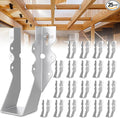 25 Pcs 2x6 Joist Hangers,20 Gauge Metal Face Mount Joist Hangers, Lu26 Joist Hanger Galvanized, Hurricane Ties for Rafter, Rafter Brackets 2x6 for Deck,Floor,Roof Overhang and Ceiling Joist