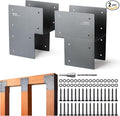 2 Pack Heavy Duty 8x8 (Actual 7.5"x7.5") Stainless Steel End Post Caps Tie Bracket , Fit Connecting Wood Gazebo, Deck Patio Post and Wood Beams Bracket (End Dark Ggray)