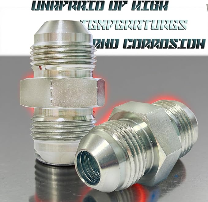 3/8" JIC Male x 3/8" JIC Male Hydraulic fitting, Carbon Steel SAE 37° Flare Pipe Adapter Tube Fitting Straight Connector